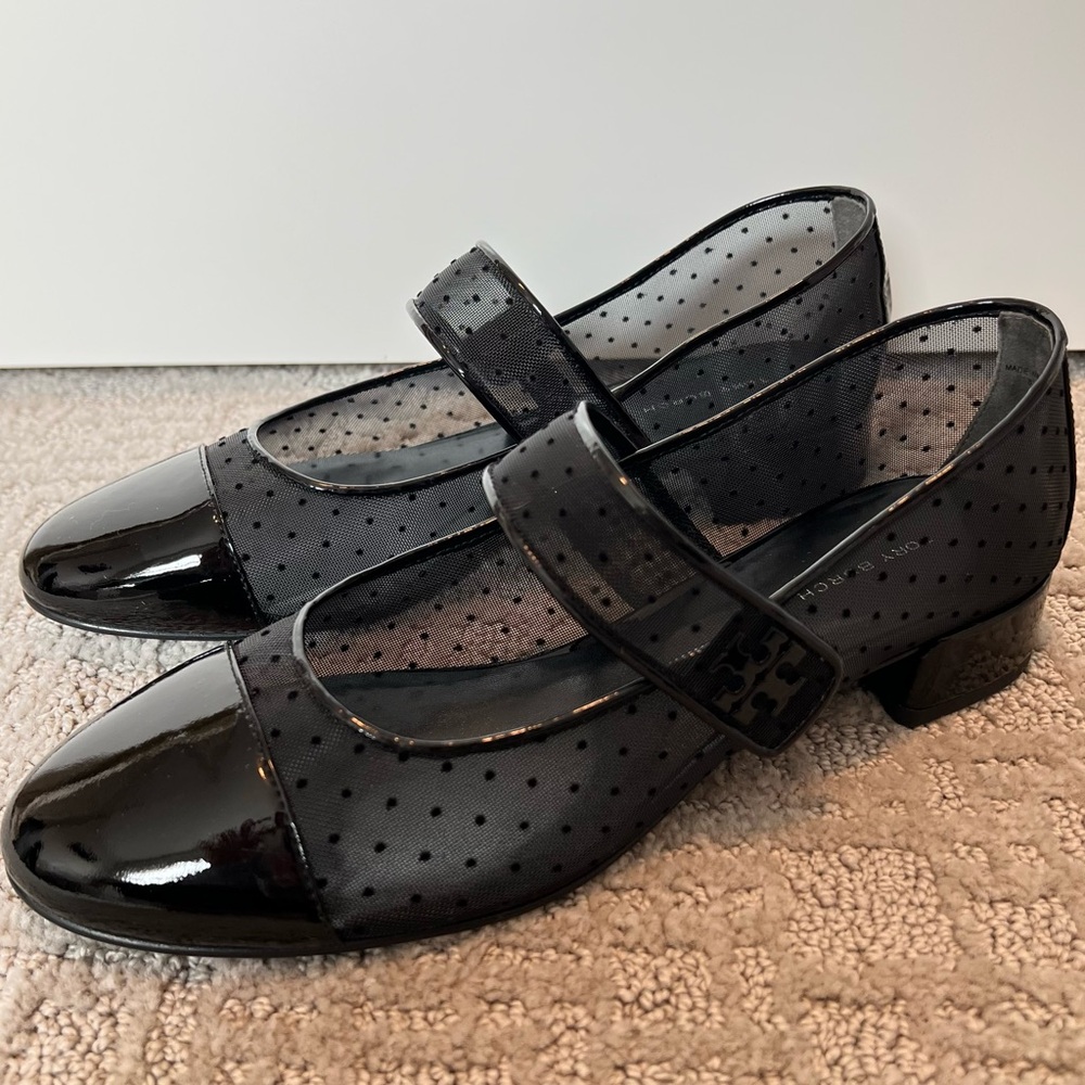 Tory Burch cap toe mary jane heels 8.5